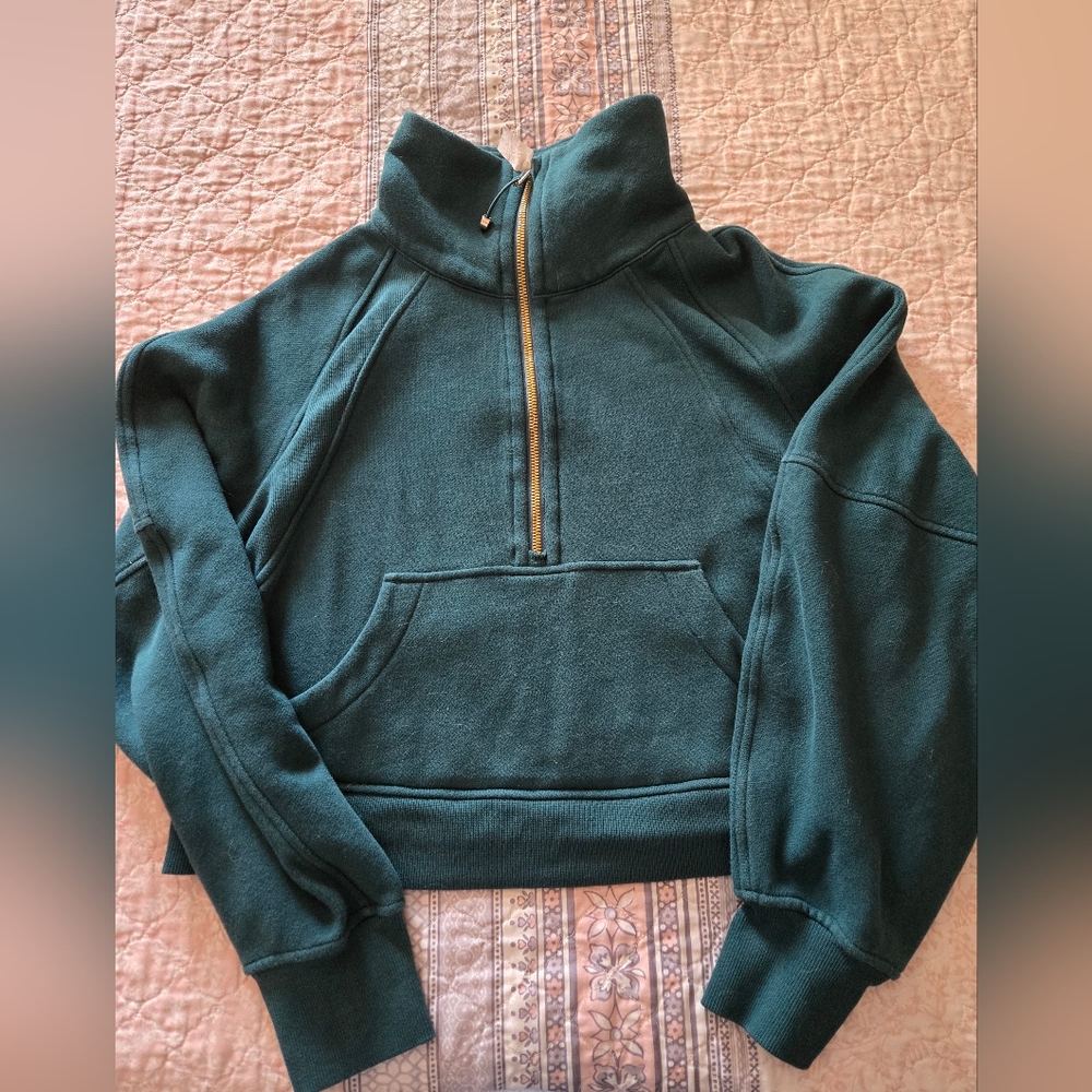 lululemon athletica Green Half-Zip Sweatshirt